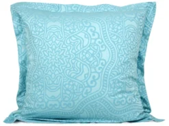 Parure De Lit 240x220 Cm Satin De Coton PANTHEON Bleu Clair -Herman Miller Magasin linge de lit 8855805