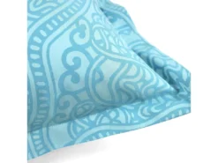 Parure De Lit 240x220 Cm Satin De Coton PANTHEON Bleu Clair -Herman Miller Magasin linge de lit 8855807