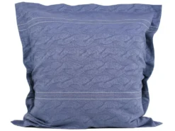 Parure De Lit 260x240 Cm Satin De Coton VENDOME Bleu Foncé -Herman Miller Magasin linge de lit 8856393