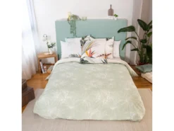 Parure De Lit 260x240 Cm Coton BCI Adouci GALA Blanc 3 Pièces -Herman Miller Magasin linge de lit 8857197