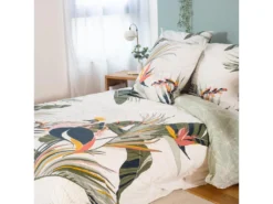 Parure De Lit 260x240 Cm Coton BCI Adouci GALA Blanc 3 Pièces -Herman Miller Magasin linge de lit 8857201