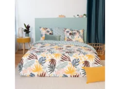 Parure De Lit 240x220 Cm Coton Issu De L'agriculture Biologique JUNGA Marron 3 Pièces -Herman Miller Magasin linge de lit 8857221