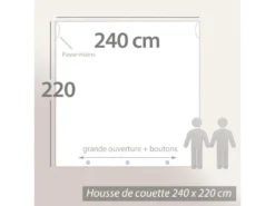 Parure De Lit 240x220 Cm Coton Issu De L'agriculture Biologique JUNGA Marron 3 Pièces -Herman Miller Magasin linge de lit 8857223