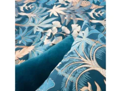 Parure De Lit 260x240 Cm Coton LEOPARDIE Bleu 3 Pièces -Herman Miller Magasin linge de lit 8857247