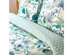 Parure De Lit 260x240 Cm Coton Bci Adouci ALISCO Bleu 3 Pièces -Herman Miller Magasin linge de lit 8857667