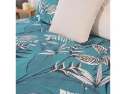 Parure De Lit 240x220 Cm Microfibre 50% Recyclée GRACE Bleu 3 Pièces -Herman Miller Magasin linge de lit 8859819