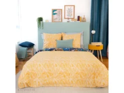 Parure De Lit 140x200 Cm Coton Bci Adouci AGLAE Bleu 2 Pièces -Herman Miller Magasin linge de lit 8859985