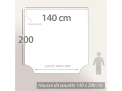 Parure De Lit 140x200 Cm Coton Issu De L'agriculture Biologique TROPIE Bleu -Herman Miller Magasin linge de lit 8860339