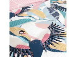 Parure De Lit 260x240 Cm Coton Issu De L'agriculture Biologique GRUE Rose Pêche -Herman Miller Magasin linge de lit 8860877