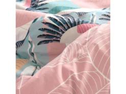 Parure De Lit 260x240 Cm Coton Issu De L'agriculture Biologique GRUE Rose Pêche -Herman Miller Magasin linge de lit 8860879