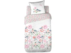 Parure De Lit 140x200 Cm Coton Issu De L'agriculture Biologique SUR LA BRANCHE Rose