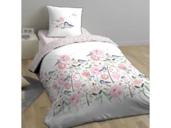 Parure De Lit 140x200 Cm Coton Issu De L'agriculture Biologique SUR LA BRANCHE Rose -Herman Miller Magasin linge de lit 8860893