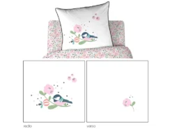 Parure De Lit 140x200 Cm Coton Issu De L'agriculture Biologique SUR LA BRANCHE Rose -Herman Miller Magasin linge de lit 8860895