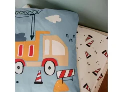 Parure De Lit 140x200 Cm Coton TRAVAUX Bleu Ciel -Herman Miller Magasin linge de lit 8861469