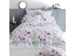 Parure De Lit 260x240 Cm Coton PRETTY Blanc -Herman Miller Magasin linge de lit 8864579