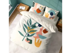 Parure De Lit 260x240 Cm Coton ESPIE Ecru 3 Pièces