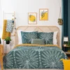 Parure De Lit 240x220 Cm Coton Bci Adouci MAZIA Vert 3 Pièces