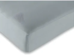 Drap Housse Gris Perle 200 X 200 Cm / 100% Coton / 57 Fils/cm² "king Size"