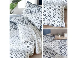 Housse De Couette 260x240 Cm Coton PADANG Bleu -Herman Miller Magasin linge de lit 9046391