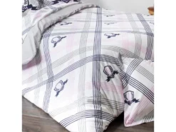 Housse De Couette 260x240 Cm Coton JUBILE Blanc -Herman Miller Magasin linge de lit 9050413