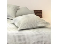 Housse De Couette 260x240 Cm Satin De Coton CONCORDE Gris Clair -Herman Miller Magasin linge de lit 9050689