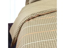 Housse De Couette 260x240 Cm Satin De Coton DAUPHINE Marron