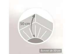 Protège Matelas 120x190 Cm ACHUA Molleton Coton 400 G/m2 Bonnet 50cm -Herman Miller Magasin linge de lit 9055781