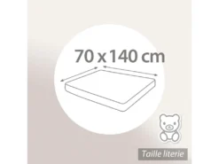 Protège Matelas Imperméable 70x140 Cm Bonnet 15cm ARNON Molleton Coton Contrecollé Polyuréthane -Herman Miller Magasin linge de lit 9056257