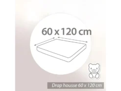 Protège Matelas Imperméable Antony 60x120 -Herman Miller Magasin linge de lit 9065725