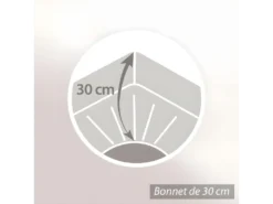 Protège Matelas 100x220 Cm ANTONIN Molleton Absorbant Traité Anti-acariens Bonnet 30cm -Herman Miller Magasin linge de lit 9071167