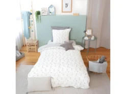 Housse De Couette 140x200 Cm + 1 Taie D'oreiller 63x63 Cm Gaze De Coton Foret