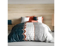 Housse De Couette 140x200 Cm + 1 Taie D'oreiller 63x63 Cm Coton Antan