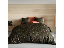 Housse De Couette Réversible 220x240 Cm + 2 Taies D'oreiller 63x63 Cm Percale De Coton Bogota