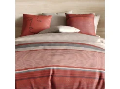 Housse De Couette Réversible 220x240 Cm + 2 Taies D'oreiller 63x63 Cm Percale De Coton Hana -Herman Miller Magasin linge de lit 9463861