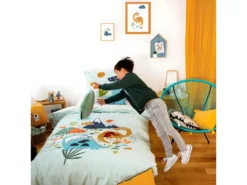 Housse De Couette Réversible 140x200 Cm + 1 Taie D'oreiller 63x63 Cm Coton Dilia -Herman Miller Magasin linge de lit 9463991