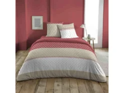 Housse De Couette 220x240 Cm + 2 Taies D'oreiller 63x63 Cm Coton Mohy Beige