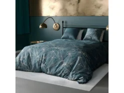 Housse De Couette Réversible 140x200 Cm + 1 Taie D'oreiller 63x63 Cm Percale De Coton Bahico