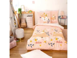 Housse De Couette Réversible 140x200 Cm + 1 Taie D'oreiller 63x63 Cm Coton Deer -Herman Miller Magasin linge de lit 9465413