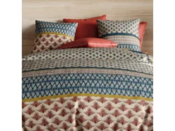 Housse De Couette Réversible 140x200 Cm + 1 Taie D'oreiller 63x63 Cm Percale De Coton Manille -Herman Miller Magasin linge de lit 9465495