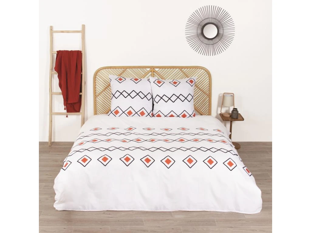 Housse De Couette 220x240 + 2 Taies D'oreiller 63x63 Cm Microfibre Zest 1 Housse De Couette 220x240 + 2 Taies D'oreiller 63x63 Cm Microfibre Zest