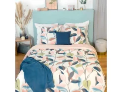 Housse De Couette 220x240 Cm + 2 Taies D'oreiller 63x63 Cm Coton Lila