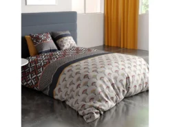 Parure De Lit - Housse De Couette 220x240 Cm + 2 Taies D'oreiller 100% Coton 57 Fils Panka