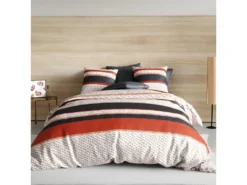 Housse De Couette 220x240 Cm + 2 Taies D'oreiller 65x65 Cm Coton Fida