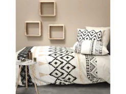 Parure De Couette 100% Coton 57 Fils 240x260 Bohème