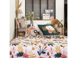 Parure De Lit Housse De Couette Avec Taie D'oreiller 100% Coton 57 Fils Champetre : Taille - 140 X 200 Cm -Herman Miller Magasin linge de lit 9892877