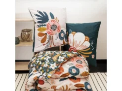 Parure De Lit Housse De Couette Avec Taie D'oreiller 100% Coton 57 Fils Champetre : Taille - 140 X 200 Cm -Herman Miller Magasin linge de lit 9892879