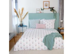 Housse De Couette 240x260 + 2 Taies D'oreiller 63x63 Microfibre Paonty