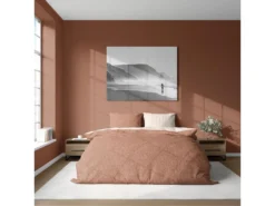 Parure De Couette 100% Percale De Coton Bio 80 Fils Poisino : Taille - 220 X 240 Cm