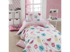 Housse De Couette 140x200 + 1 Taie D'oreiller 60x60 Cm Polycoton Kokteyl