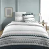 Housse De Couette 240x260 + 2 Taies D'oreiller 63x63 Cm Coton Pino Bleu